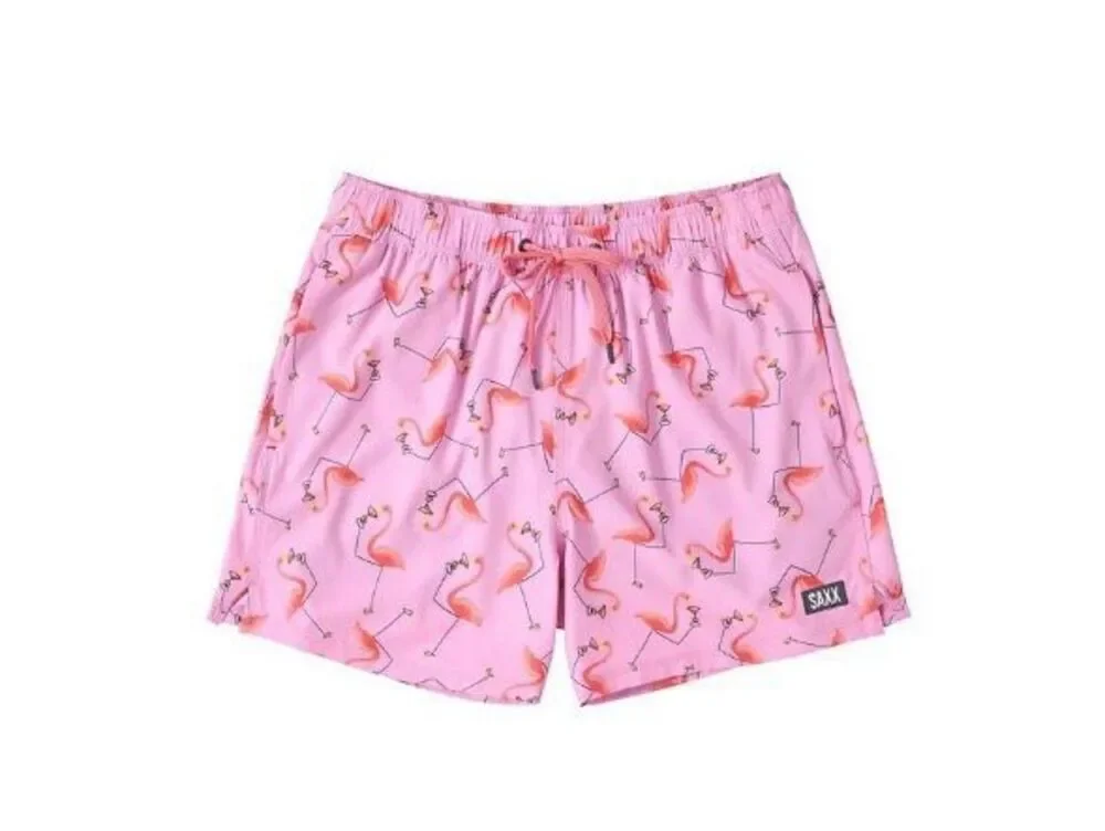 SAXX Oh Buoy 5” 2N1 BallPark Pouch Swim Trunks Flamingo XL
